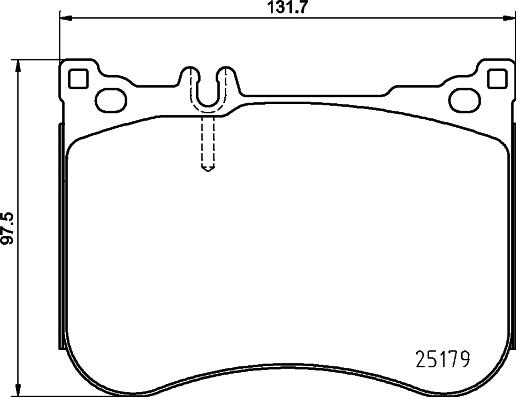 HELLA 8DB 355 020-581 - Комплект спирачно феродо, дискови спирачки vvparts.bg