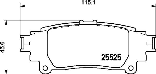 HELLA 8DB 355 020-001 - Комплект спирачно феродо, дискови спирачки vvparts.bg