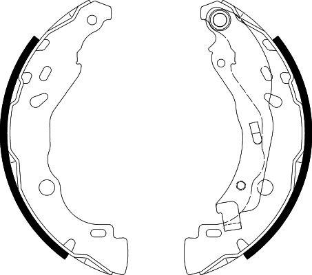 HELLA 8DB 355 020-081 - Комплект спирачна челюст vvparts.bg