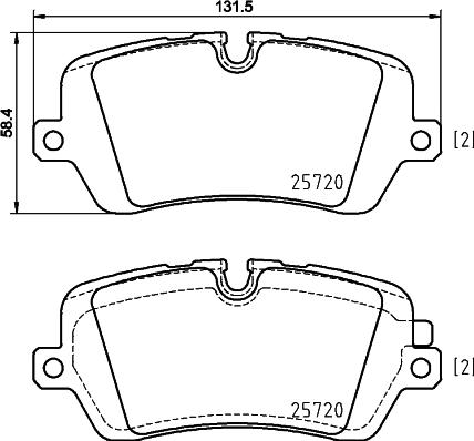 HELLA 8DB 355 020-361 - Комплект спирачно феродо, дискови спирачки vvparts.bg