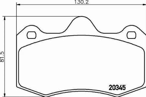 HELLA 8DB 355 014-251 - Комплект спирачно феродо, дискови спирачки vvparts.bg