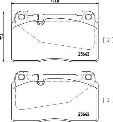 HELLA 8DB 355 020-251 - Комплект спирачно феродо, дискови спирачки vvparts.bg