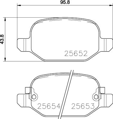 HELLA 8DB 355 020-761 - Комплект спирачно феродо, дискови спирачки vvparts.bg