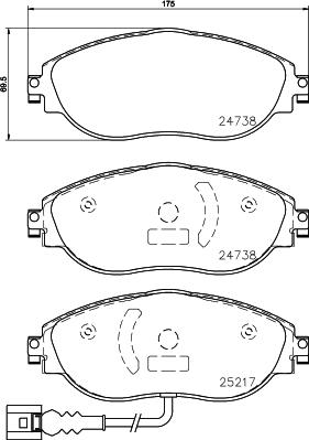 Metzger 1470.01 - Комплект спирачно феродо, дискови спирачки vvparts.bg