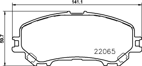 HELLA 8DB 355 021-691 - Комплект спирачно феродо, дискови спирачки vvparts.bg