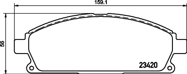 HELLA 8DB 355 021-651 - Комплект спирачно феродо, дискови спирачки vvparts.bg