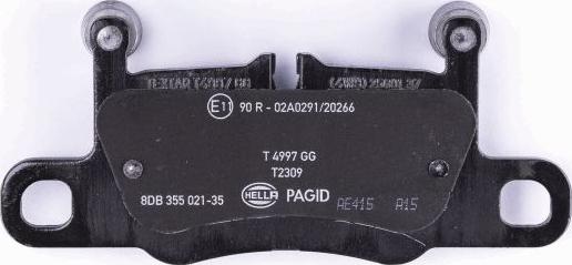 HELLA 8DB 355 021-351 - Комплект спирачно феродо, дискови спирачки vvparts.bg