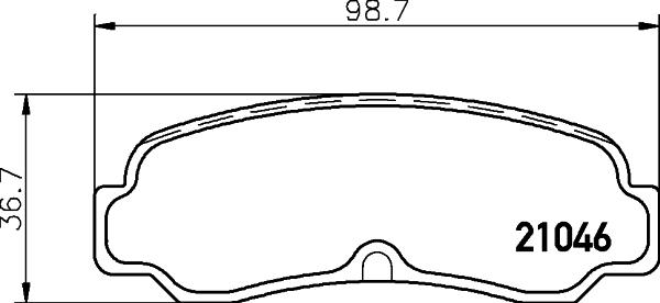 HELLA 8DB 355 028-961 - Комплект спирачно феродо, дискови спирачки vvparts.bg