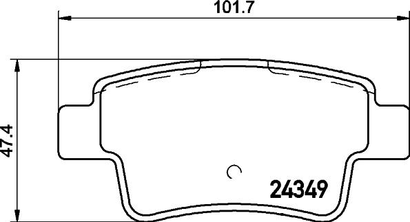 HELLA 8DB 355 028-461 - Комплект спирачно феродо, дискови спирачки vvparts.bg