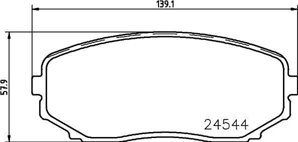 HELLA 8DB 355 028-621 - Комплект спирачно феродо, дискови спирачки vvparts.bg