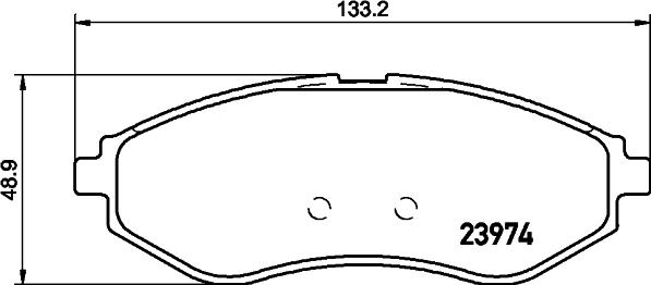 HELLA 8DB 355 028-121 - Комплект спирачно феродо, дискови спирачки vvparts.bg