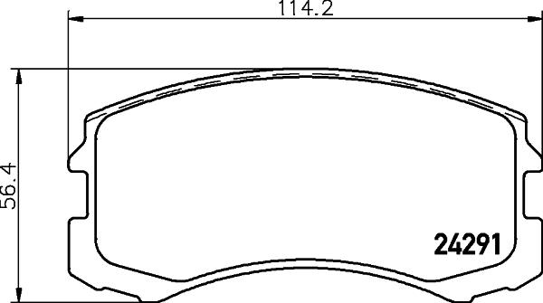 HELLA 8DB 355 028-391 - Комплект спирачно феродо, дискови спирачки vvparts.bg