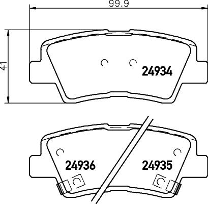 HELLA 8DB 355 028-791 - Комплект спирачно феродо, дискови спирачки vvparts.bg