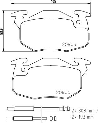 HELLA 8DB 355 023-801 - Комплект спирачно феродо, дискови спирачки vvparts.bg