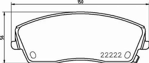 HELLA 8DB 355 023-291 - Комплект спирачно феродо, дискови спирачки vvparts.bg