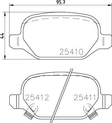 HELLA 8DB 355 023-271 - Комплект спирачно феродо, дискови спирачки vvparts.bg