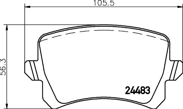 HELLA 8DB 355 025-341 - Комплект спирачно феродо, дискови спирачки vvparts.bg