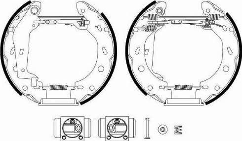 HELLA 8DB 355 022-961 - Комплект спирачна челюст vvparts.bg