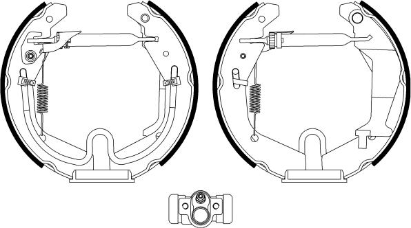 HELLA 8DB 355 022-981 - Комплект спирачна челюст vvparts.bg