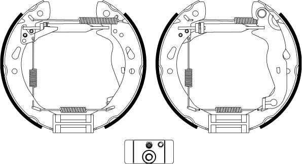 HELLA 8DB 355 022-921 - Комплект спирачна челюст vvparts.bg