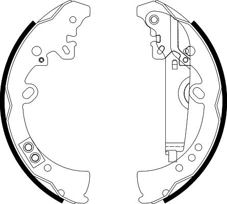 HELLA 8DB 355 022-591 - Комплект спирачна челюст vvparts.bg