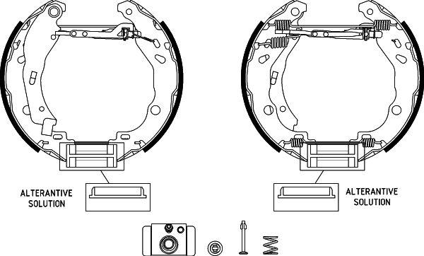 HELLA 8DB 355 022-511 - Комплект спирачна челюст vvparts.bg