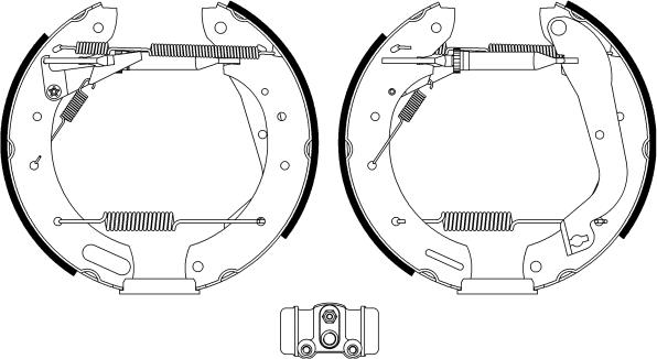 HELLA 8DB 355 022-651 - Комплект спирачна челюст vvparts.bg