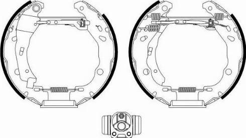 HELLA 8DB 355 022-601 - Комплект спирачна челюст vvparts.bg