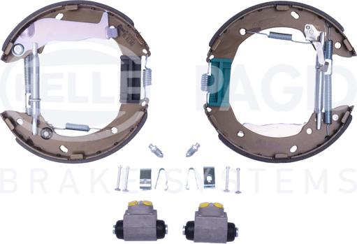 HELLA 8DB 355 022-611 - Комплект спирачна челюст vvparts.bg