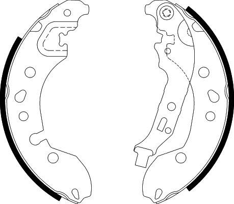 HELLA 8DB 355 022-181 - Комплект спирачна челюст vvparts.bg