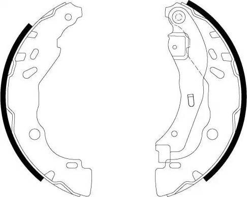 HELLA 8DB 355 022-341 - Комплект спирачна челюст vvparts.bg