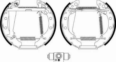 HELLA 8DB 355 022-701 - Комплект спирачна челюст vvparts.bg