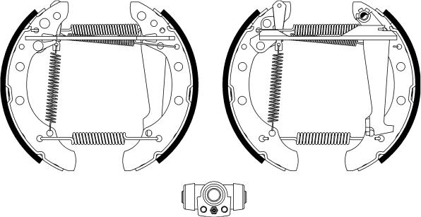 HELLA 8DB 355 022-771 - Комплект спирачна челюст vvparts.bg