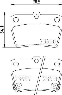 HELLA 8DB 355 027-821 - Комплект спирачно феродо, дискови спирачки vvparts.bg