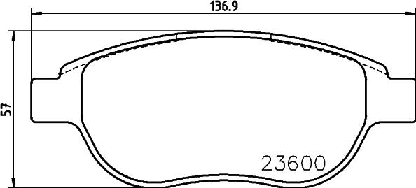 HELLA 8DB 355 027-751 - Комплект спирачно феродо, дискови спирачки vvparts.bg