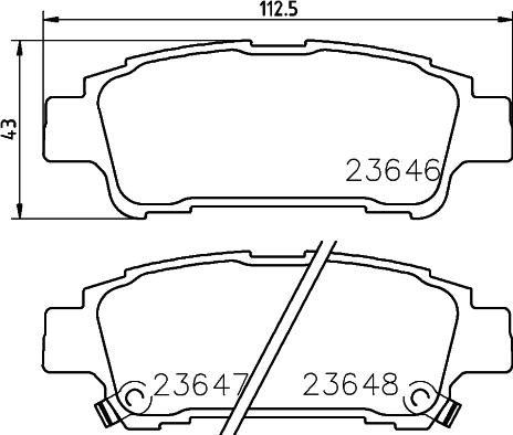 HELLA 8DB 355 027-781 - Комплект спирачно феродо, дискови спирачки vvparts.bg