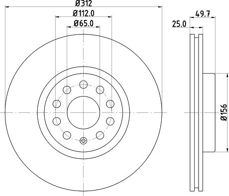 HELLA 8DD 355 123-761 - Спирачен диск vvparts.bg