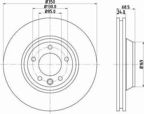 HELLA 8DD 355 121-091 - Спирачен диск vvparts.bg