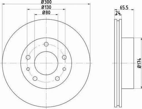 HELLA 8DD 355 104-431 - Спирачен диск vvparts.bg