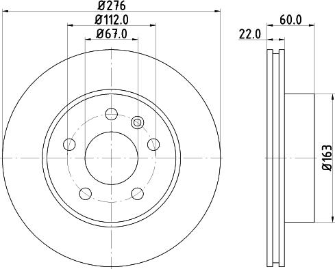 HELLA 8DD 355 127-231 - Спирачен диск vvparts.bg