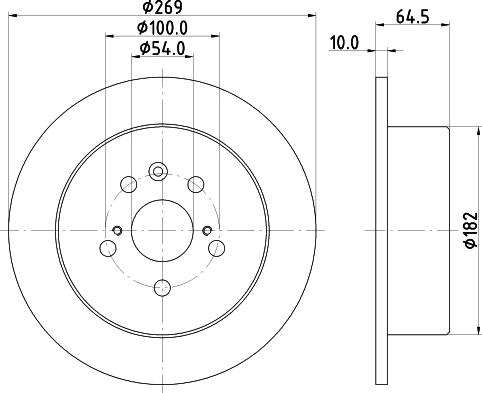 HELLA 8DD 355 104-061 - Спирачен диск vvparts.bg