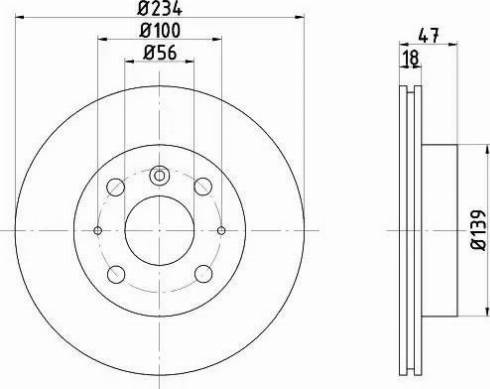 HELLA 8DD 355 104-841 - Спирачен диск vvparts.bg