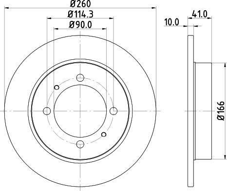 HELLA 8DD 355 105-472 - Спирачен диск vvparts.bg