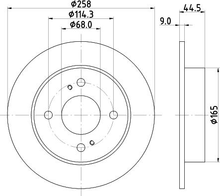 HELLA 8DD 355 105-171 - Спирачен диск vvparts.bg