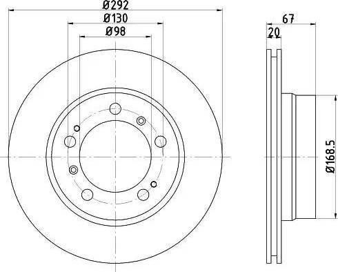 HELLA 8DD 355 122-081 - Спирачен диск vvparts.bg