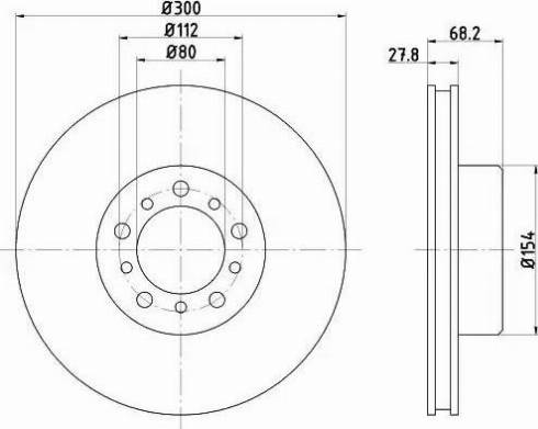 HELLA 8DD 355 100-981 - Спирачен диск vvparts.bg