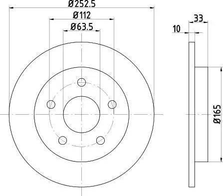 HELLA 8DD 355 100-971 - Спирачен диск vvparts.bg