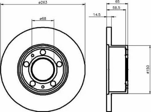 HELLA 8DD 355 100-451 - Спирачен диск vvparts.bg