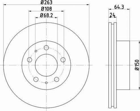 HELLA 8DD 355 100-461 - Спирачен диск vvparts.bg