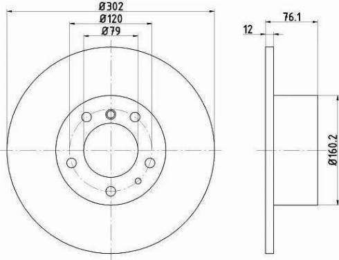 HELLA 8DD 355 101-691 - Спирачен диск vvparts.bg